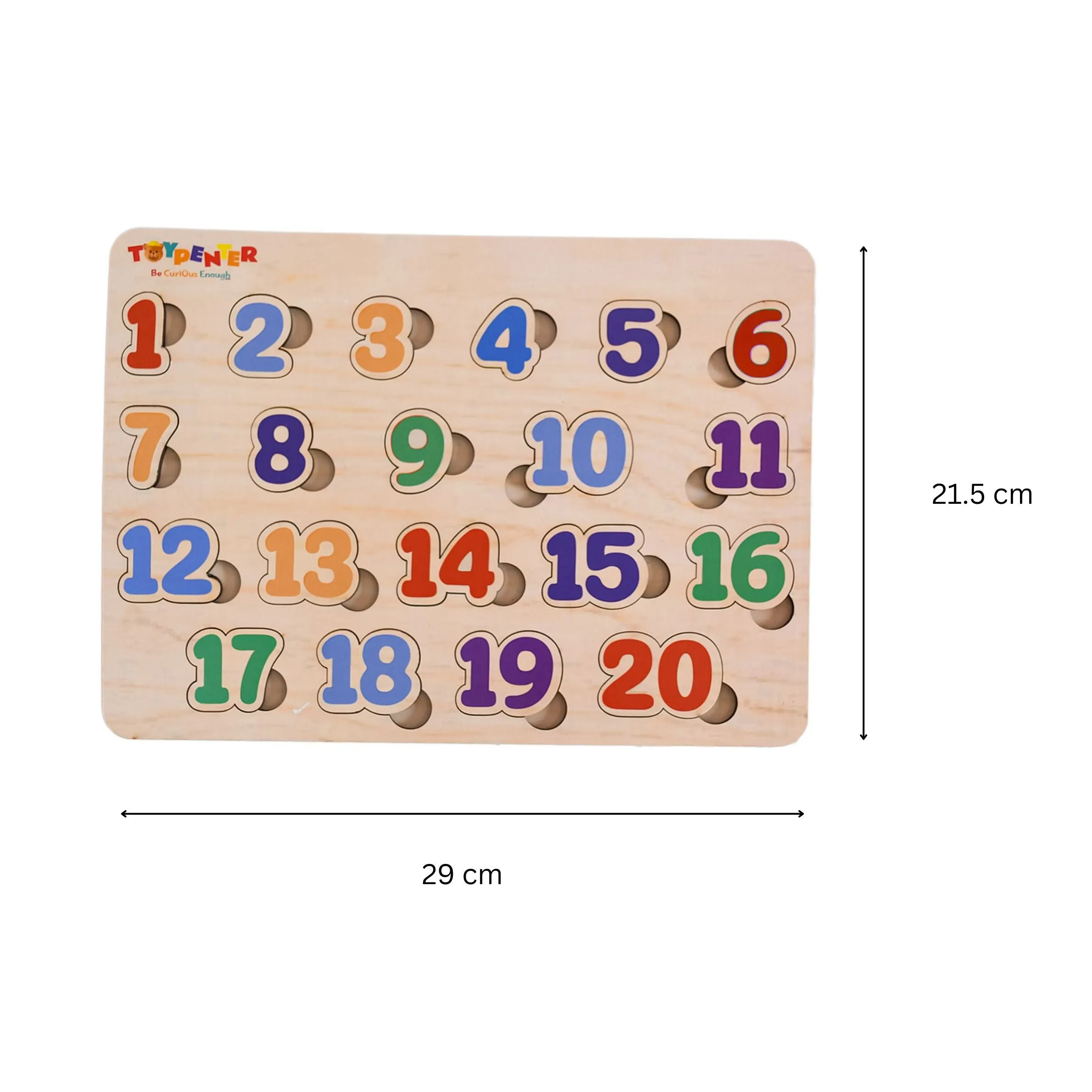 TOYPENTER Wooden Learning Educational Board for Kids, Puzzle Toys for 2 Years Old Boys & Girls - Combo Pack (Alphabets & Numbers) (ABC & 123)