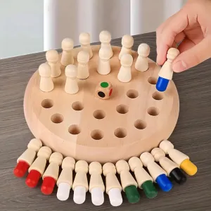 Wooden Memory Matchstick Chess Game