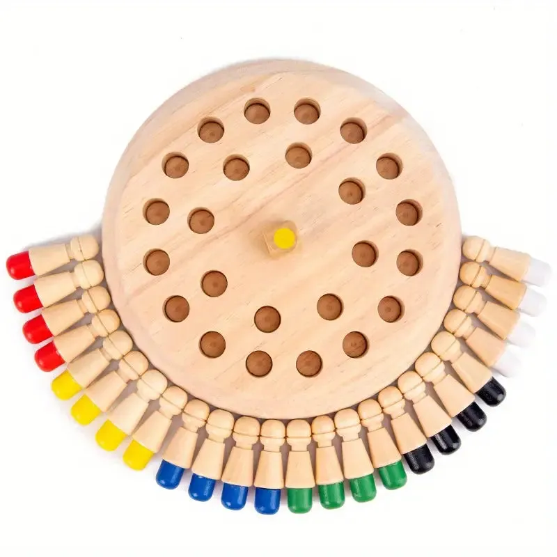 Wooden Memory Matchstick Chess Game