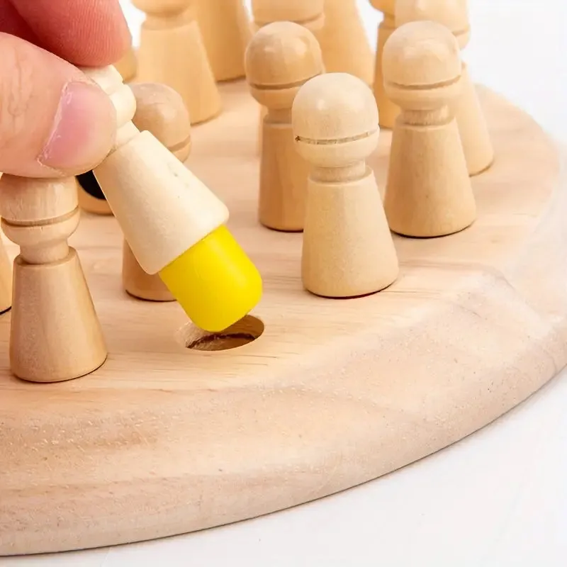 Wooden Memory Matchstick Chess Game